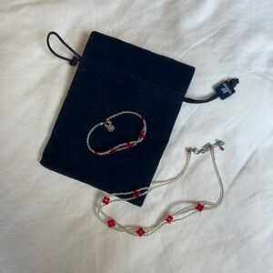 Swarovski Crystal Beaded Choker Necklace and Bracelet Set